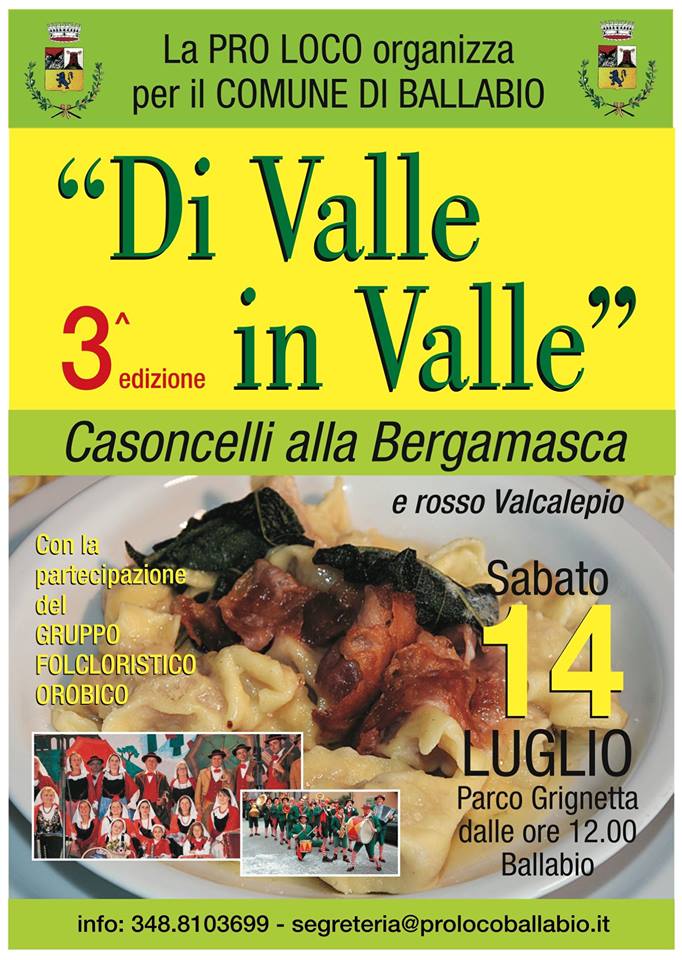 Volantino Di Valle in Valle 3a edizione